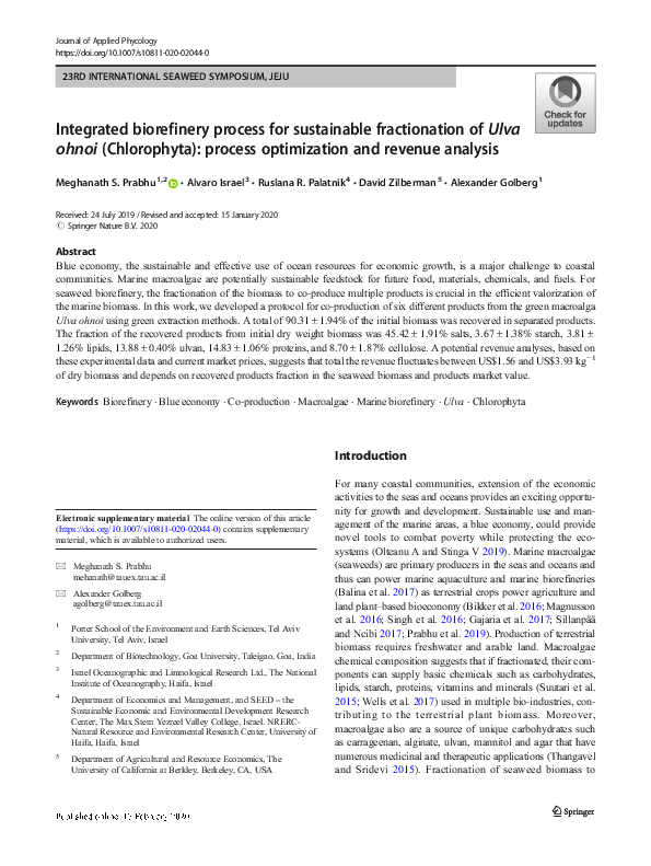 (PDF) Integrated biorefinery process for sustainable fractionation of ...