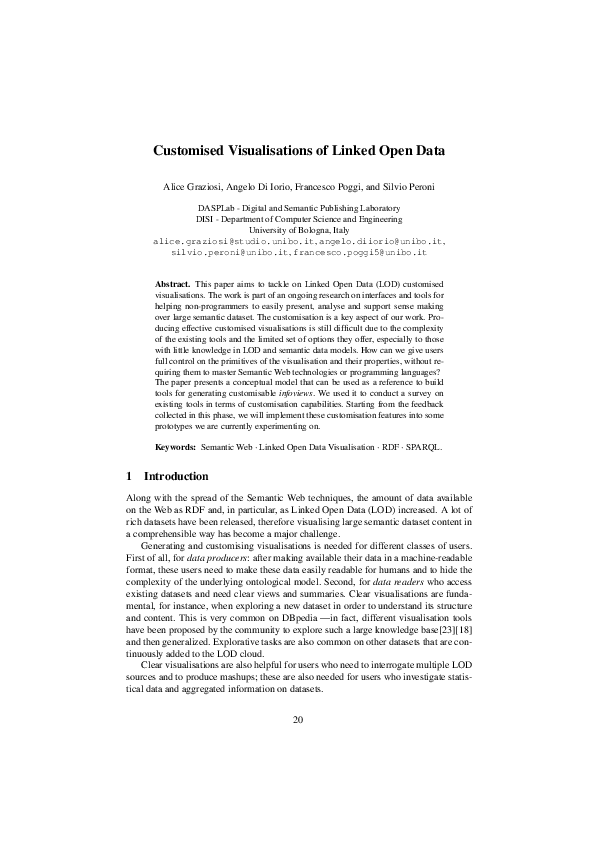 (PDF) Customised Visualisations of Linked Open Data