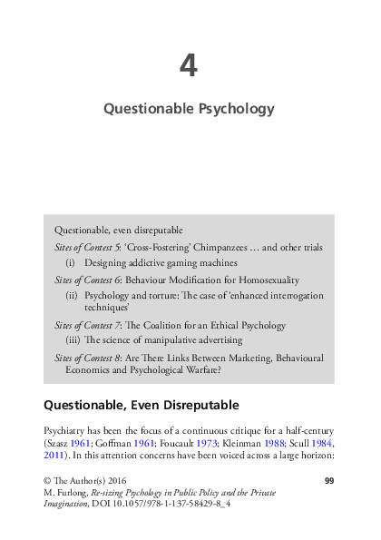 (PDF) Questionable Psychology