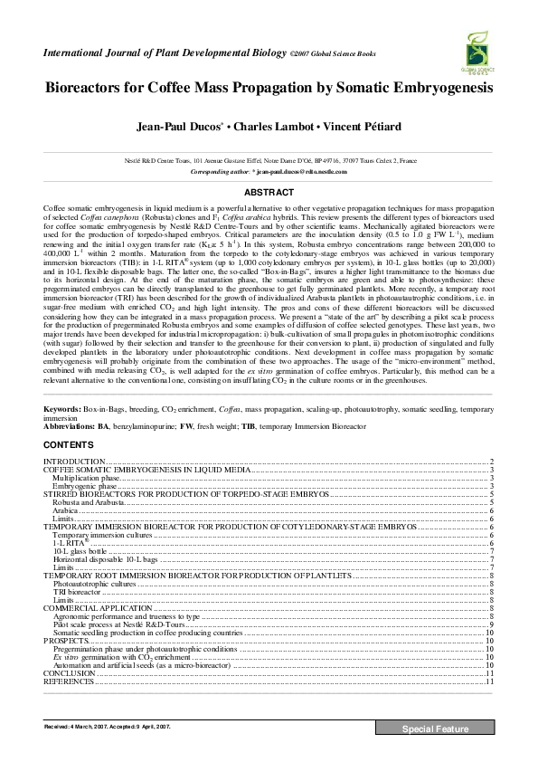 (PDF) International Journal of Plant Developmental Biology ©2007 Global