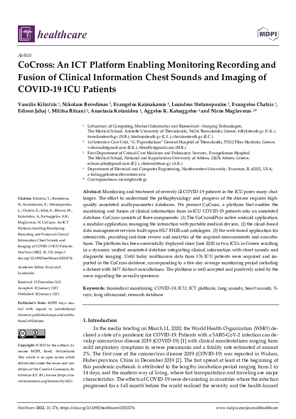 (PDF) CoCross: An ICT Platform Enabling Monitoring Recording and Fusion ...
