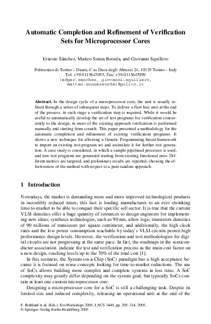 (PDF) Automatic Completion and Refinement of Verification Sets for ...