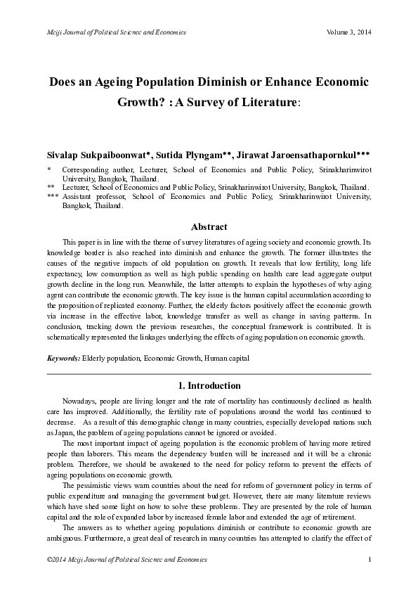 (PDF) Does an Ageing Population Diminish or Enhance Economic Growth ...