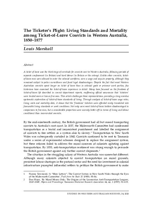 (PDF) The Ticketer's Plight: Living Standards and Mortality among ...