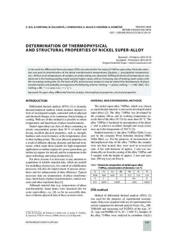 (PDF) Determination of thermophysical and structural properties of ...