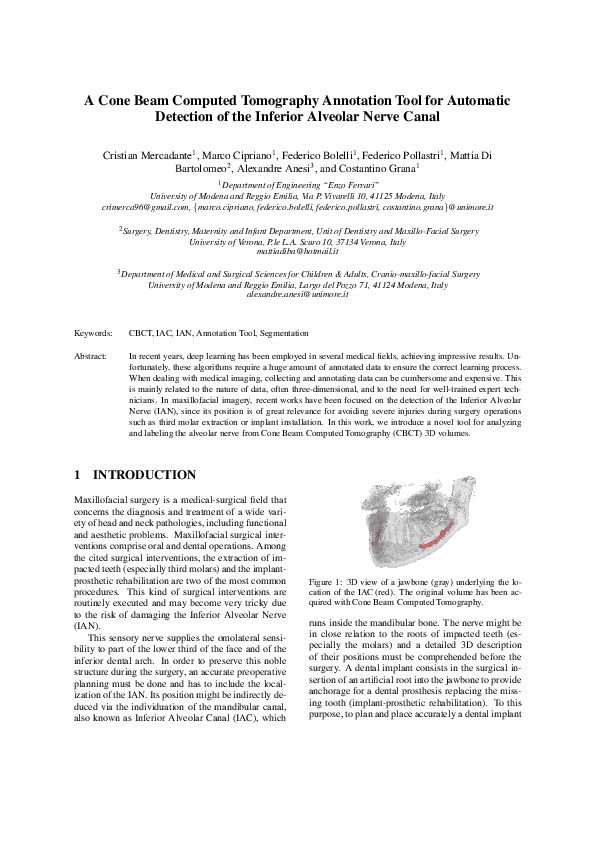 (PDF) A Cone Beam Computed Tomography Annotation Tool for Automatic ...