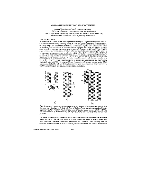 (PDF) Slot antennas fed by coplanar waveguide