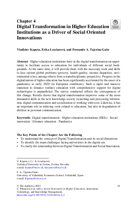 (PDF) Digital Transformation in Higher Education Institutions as a ...