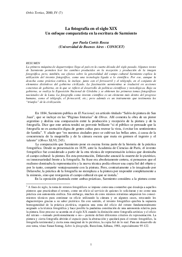 (PDF) La fotografía en el siglo XIX