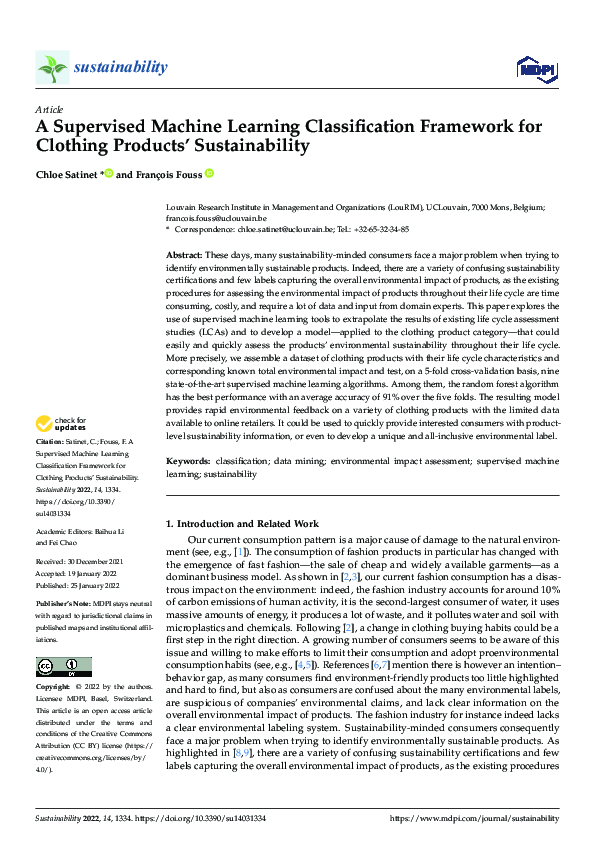 (PDF) A Supervised Machine Learning Classification Framework for ...