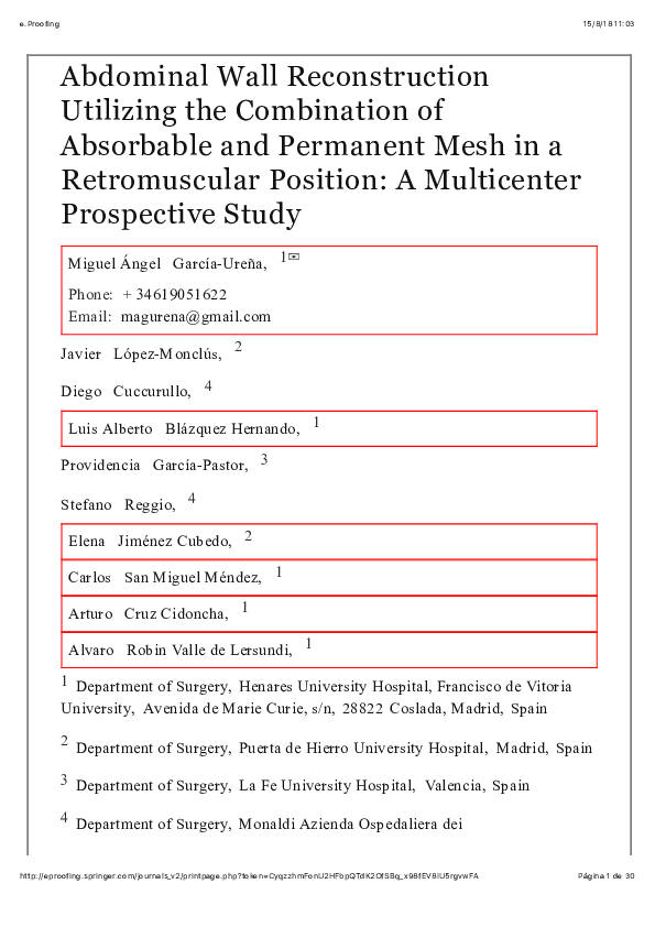 (PDF) Abdominal Wall Reconstruction Utilizing the Combination of ...