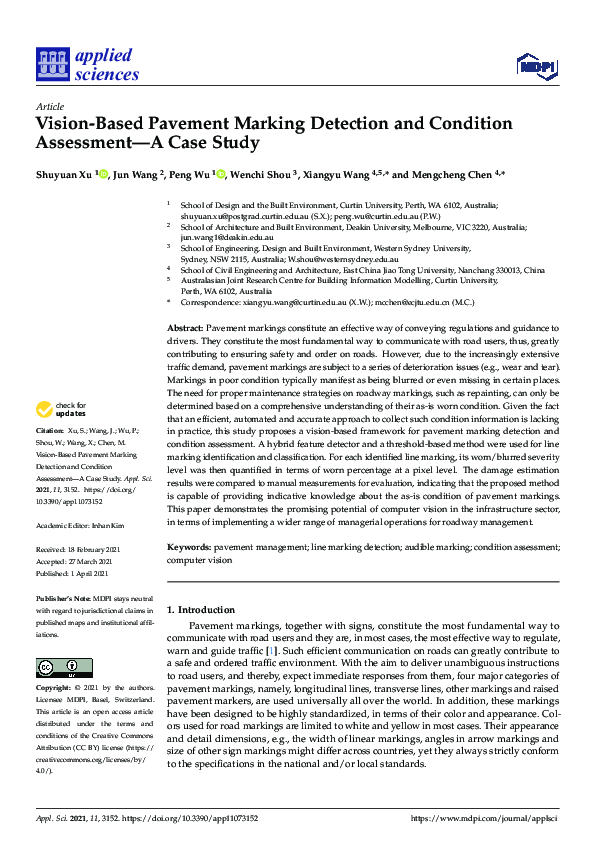 (PDF) Vision-Based Pavement Marking Detection and Condition Assessment ...