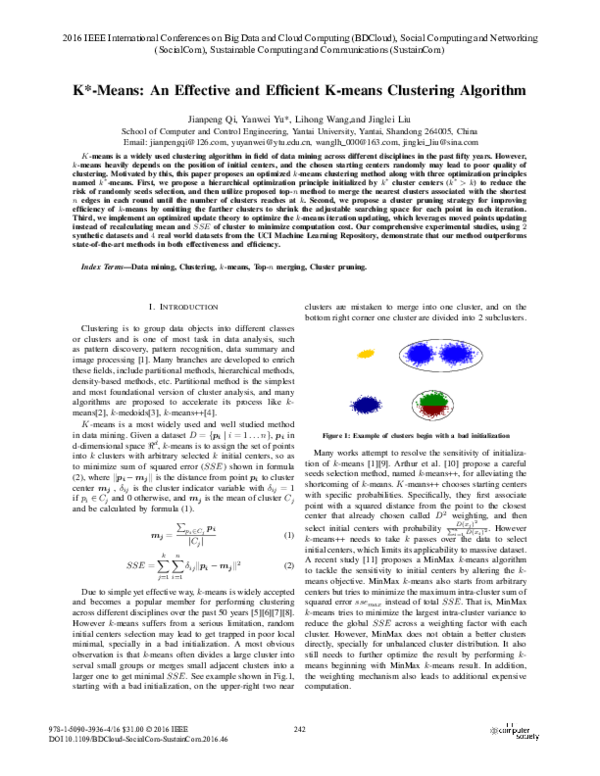 (PDF) K*-Means: An Effective and Efficient K-Means Clustering Algorithm