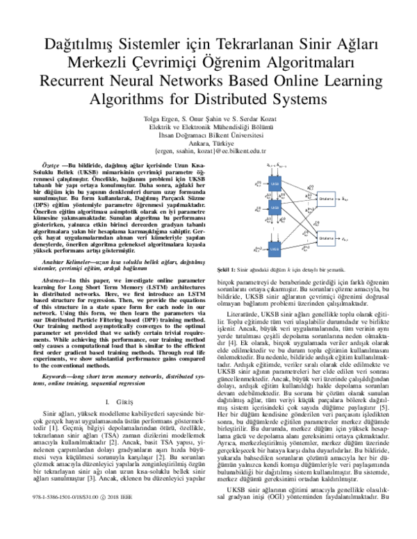 (PDF) Recurrent neural networks based online learning algorithms for ...