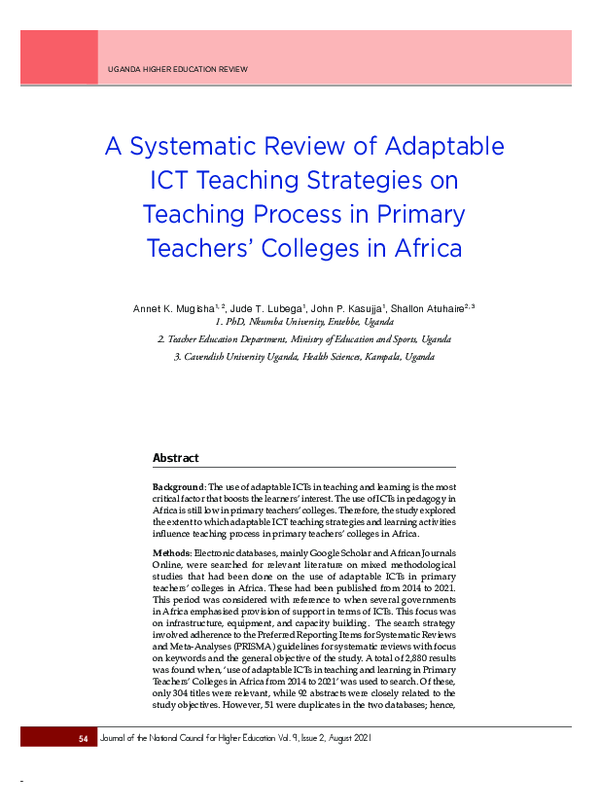 (PDF) A Systematic Review of Adaptable ICT Teaching Strategies on ...