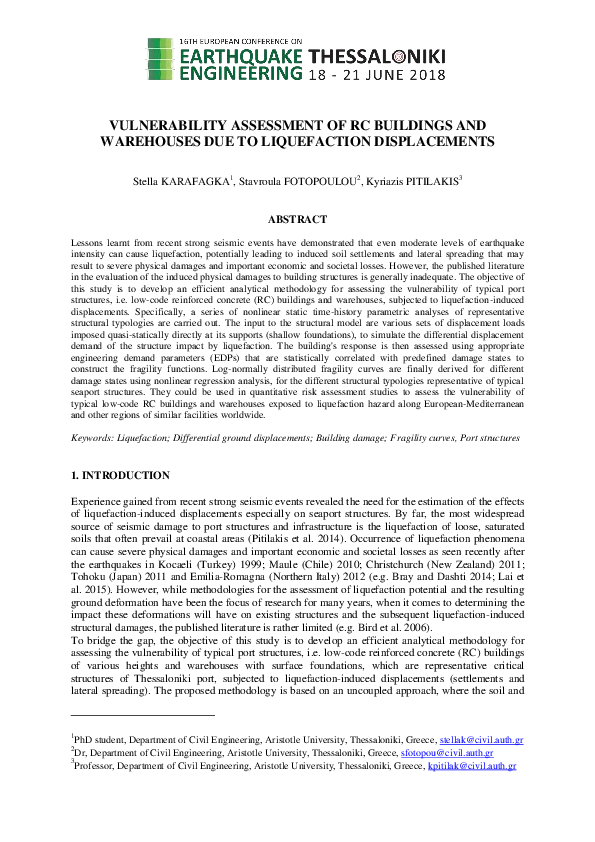 (PDF) Vulnerability Assessment of RC Buildings and Warehouses Due to ...