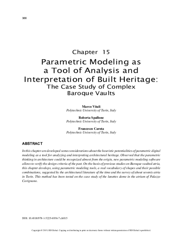 (PDF) Parametric Modeling as a Tool of Analysis and Interpretation of ...