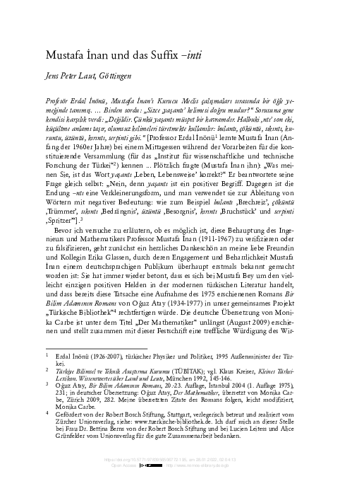 (PDF) Mustafa İnan und das Suffix –inti