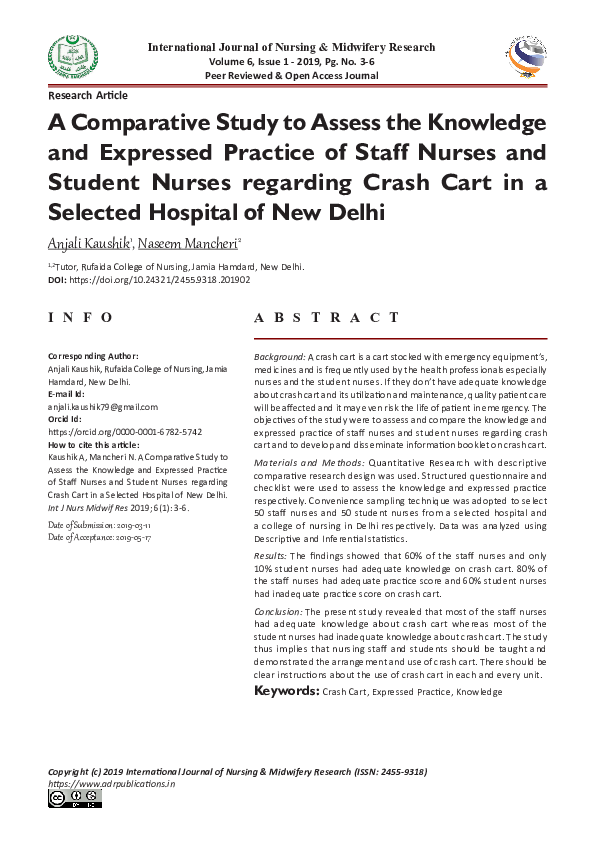 (PDF) A Comparative Study to Assess the Knowledge and Expressed ...