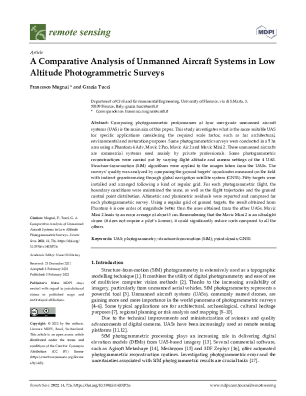 (PDF) A Comparative Analysis of Unmanned Aircraft Systems in Low ...