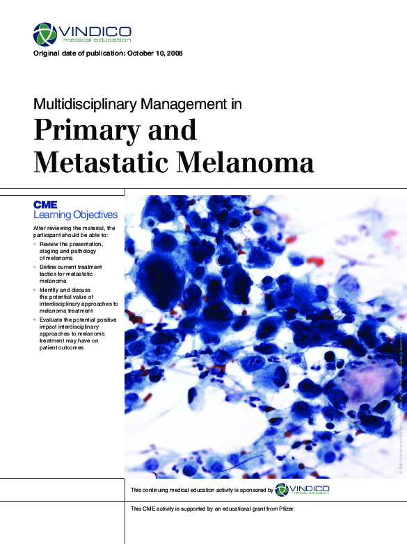 (PDF) Multidisciplinary Management in Primary and Metastatic Melanoma