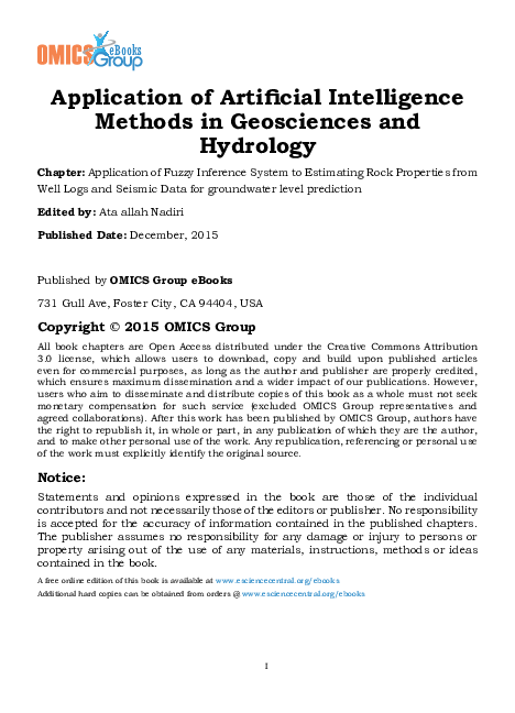 (PDF) Application of Artificial Intelligence Methods in Geosciences and ...