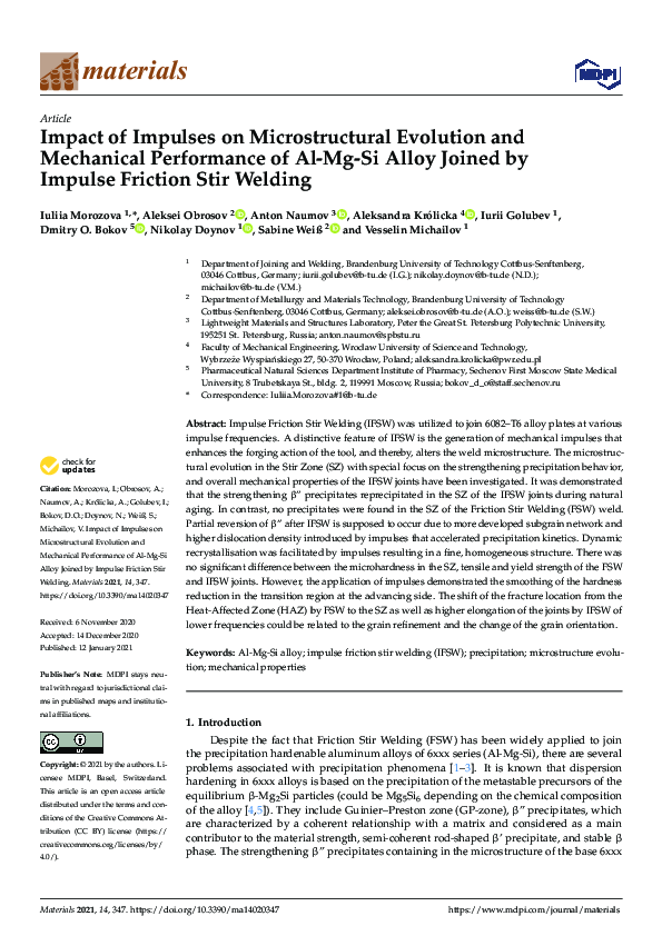 (PDF) Impact of Impulses on Microstructural Evolution and Mechanical ...