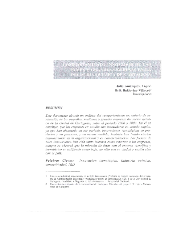 (PDF) Comportamiento innovador de las PYMES y grandes empresas en la ...