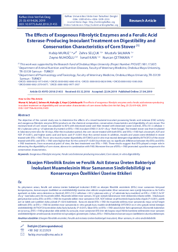(PDF) The effects of exogenous fibrolytic enzymes and a ferulic acid ...