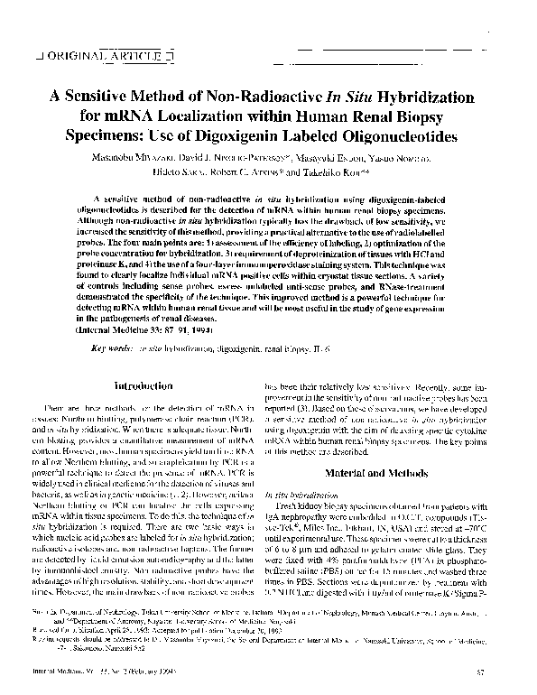 (PDF) A sensitive method of non-radioactive in situ hybridization for ...