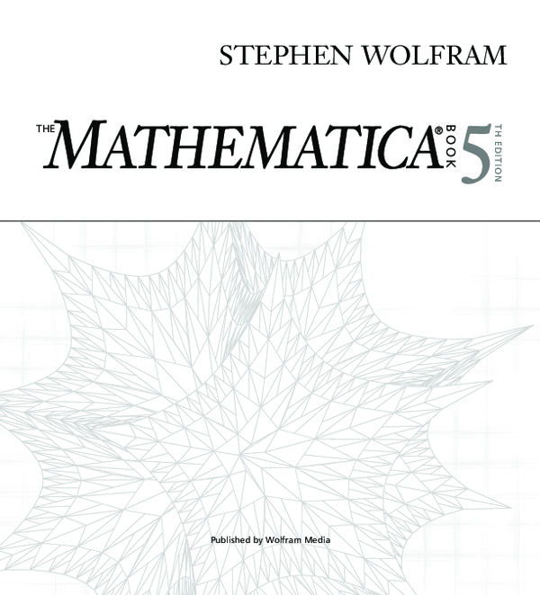 (PDF) Stephen Wolfram The Mathematica Book Wolfram Media (2003)