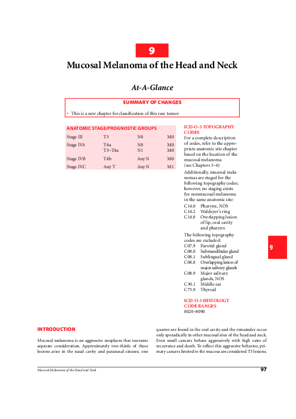 (PDF) Mucosal Melanoma of the Head and Neck