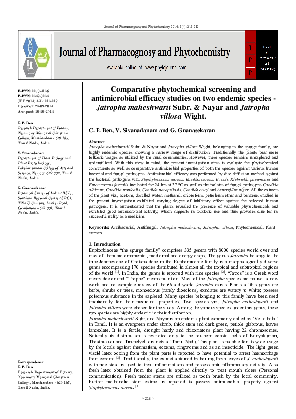 (PDF) Comparative phytochemical screening and antimicrobial efficacy ...