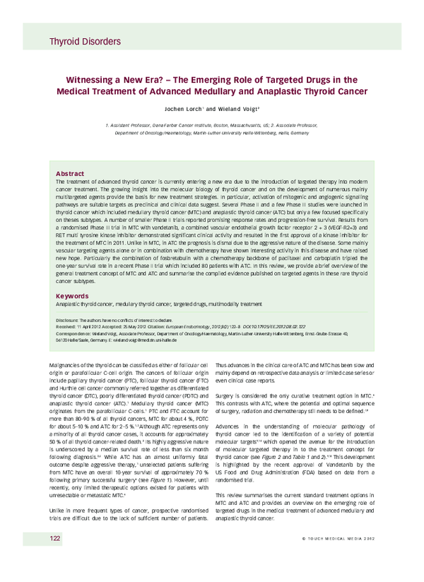 (PDF) Targeted Therapy for Advanced Thyroid Cancer