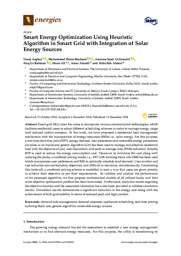 (PDF) Smart Energy Optimization Using Heuristic Algorithm in Smart Grid ...