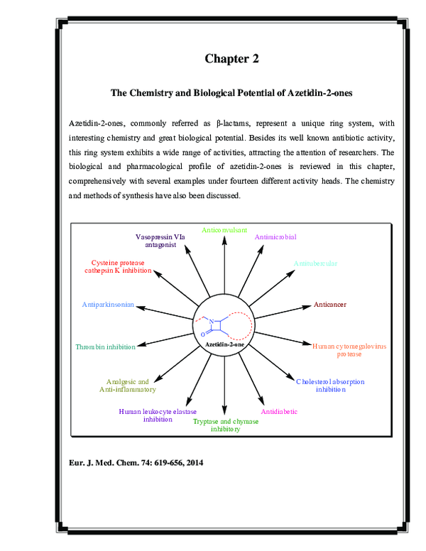 (PDF) The chemistry and biological potential of azetidin-2-ones