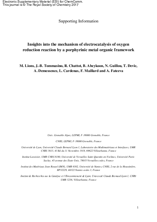 (PDF) Insights into the mechanism of electrocatalysis of the oxygen ...