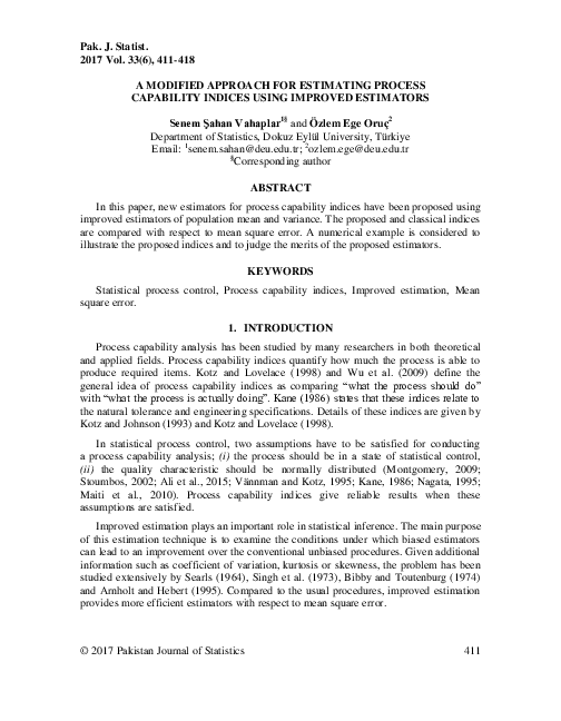 (PDF) A Modified Approach for Estimating Process Capability Indices ...