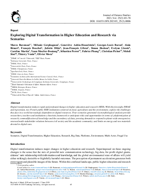 (PDF) Exploring Digital Transformation in Higher Education and Research ...