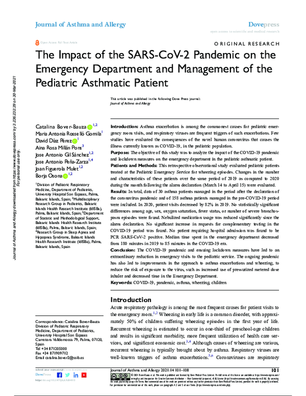(PDF) The Impact of the SARS-CoV-2 Pandemic on the Emergency Department ...