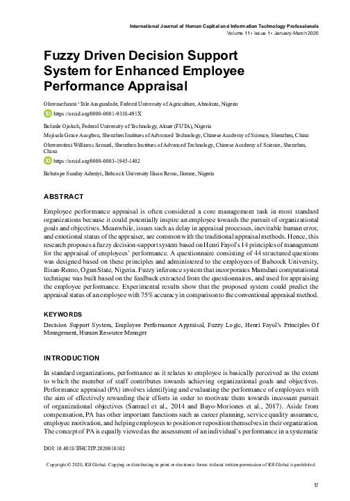 (PDF) Fuzzy Driven Decision Support System for Enhanced Employee ...