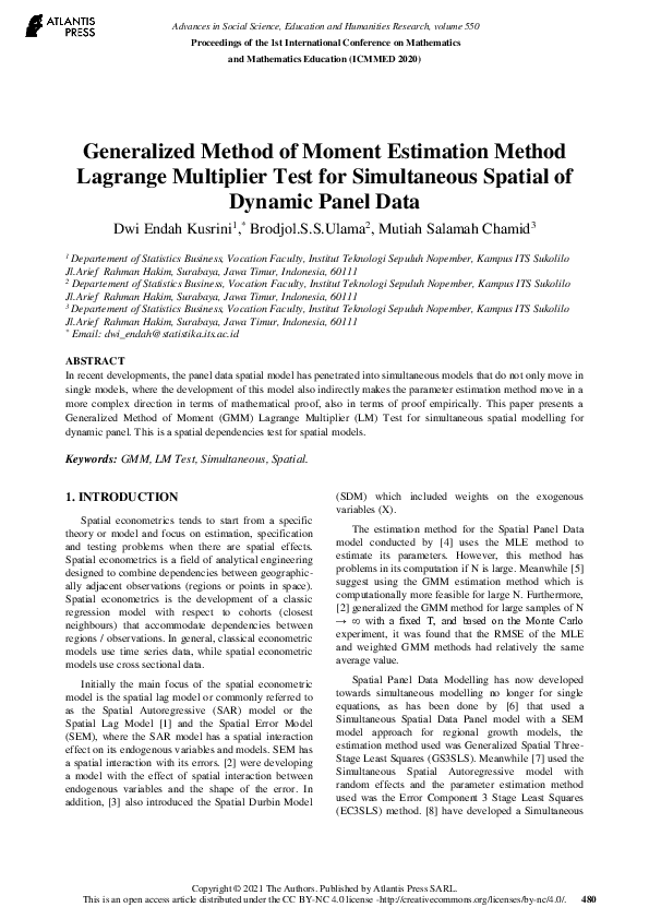 (PDF) Generalized Method of Moment Estimation Method Lagrange ...