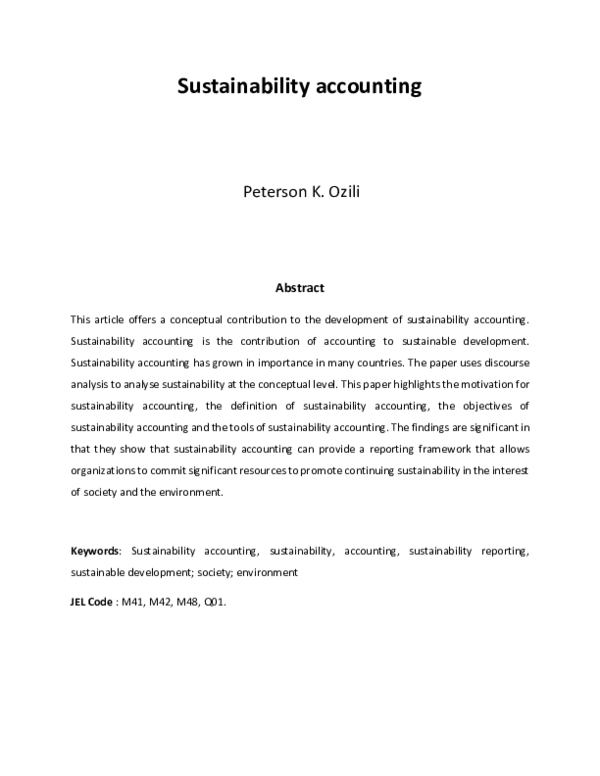 Amazon.com: Sustainability Accounting, Management Control
