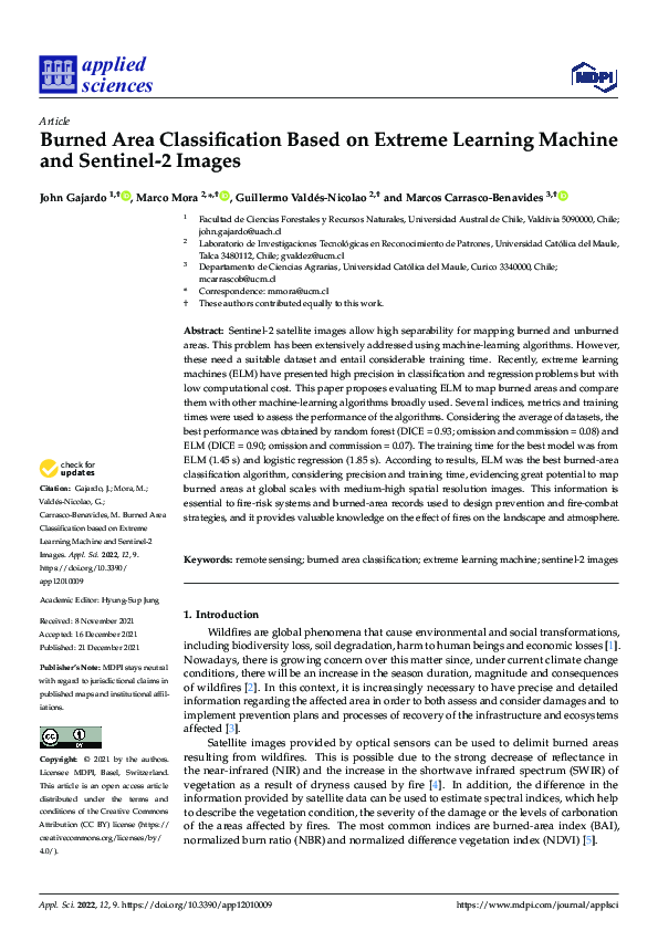 (PDF) Burned Area Classification Based on Extreme Learning Machine and ...
