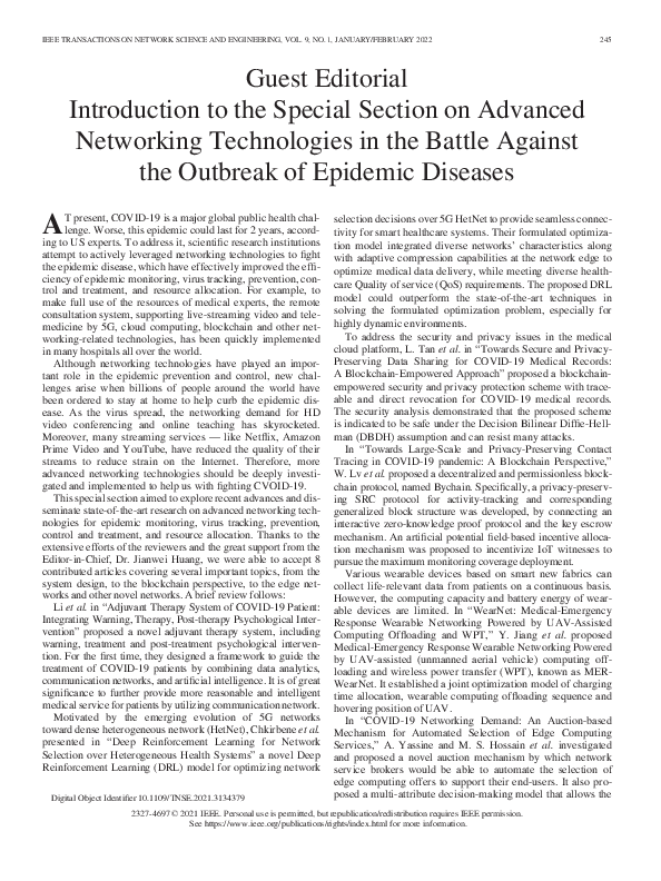 (PDF) Guest Editorial: Introduction to the Special Section on Advanced ...