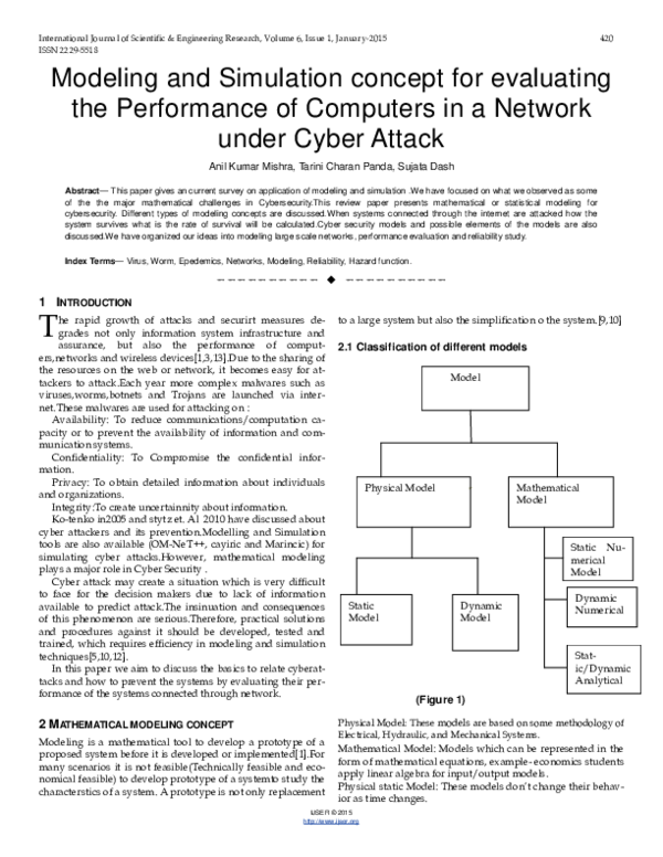 (PDF) Modeling and Simulation concept for evaluating the Performance of ...