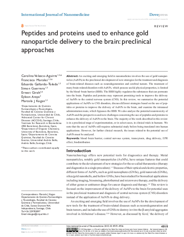 (PDF) Peptides and proteins used to enhance gold nanoparticle delivery ...