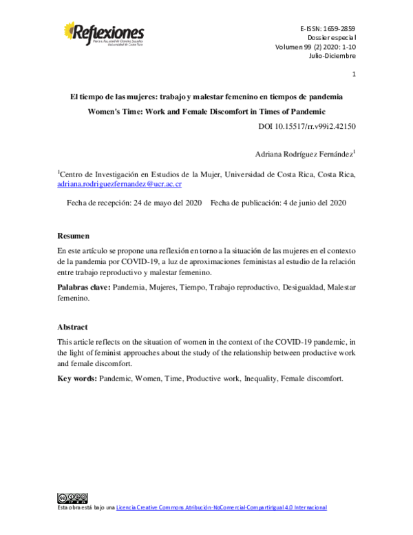 (PDF) El tiempo de las mujeres: trabajo y malestar femenino en tiempos ...