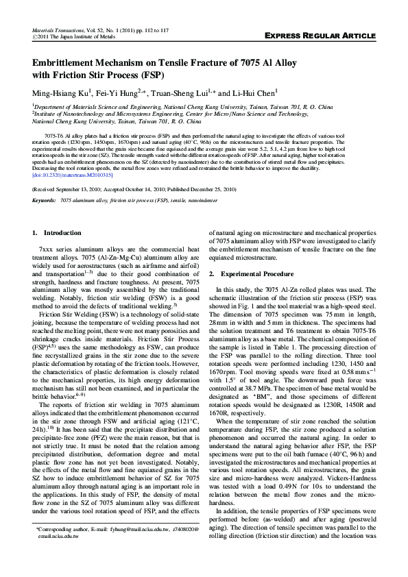 (PDF) Embrittlement Mechanism on Tensile Fracture of 7075 Al Alloy with ...