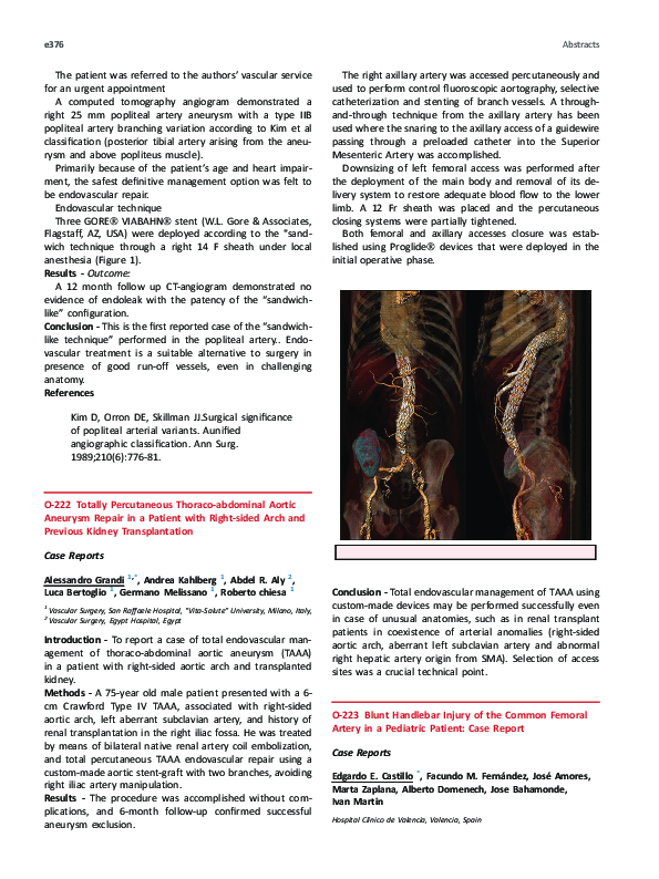 (PDF) Blunt Handlebar Injury of the Common Femoral Artery in a